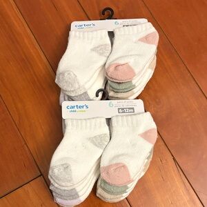 Carter's Child of Mine Baby Socks - White, Pink, Gray